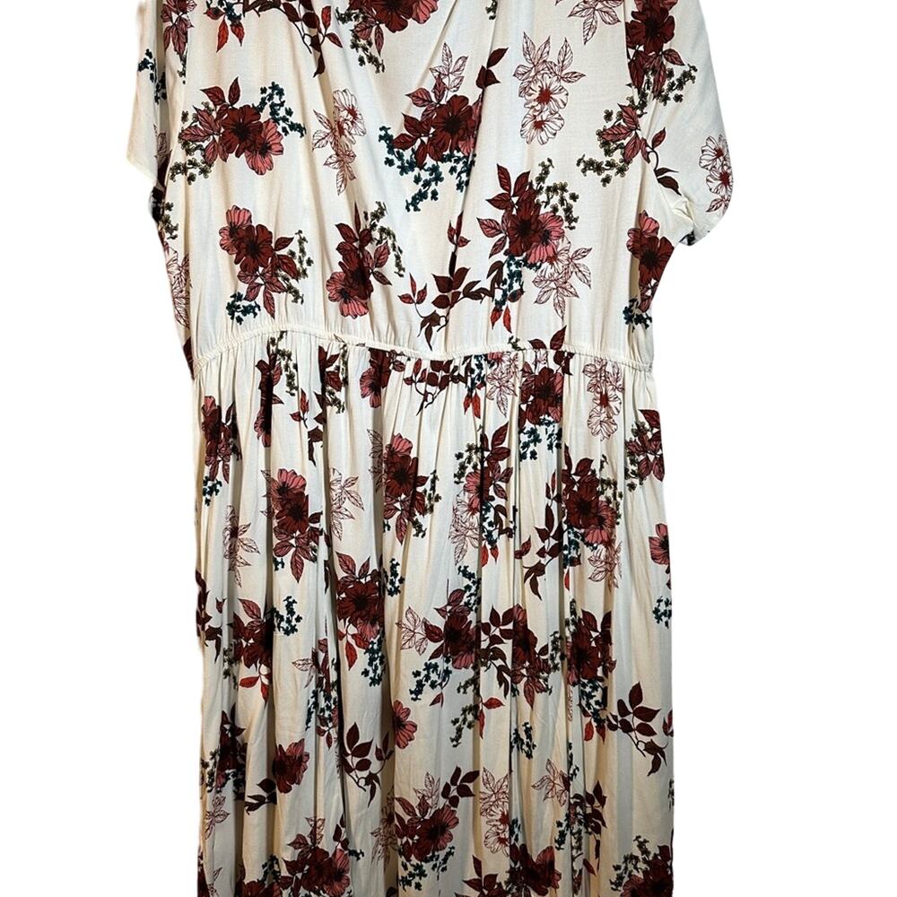 Torrid Ivory Floral Challis Mini Dress - Size 4X - NWT - Boho Cottagecore - Picture 10 of 11